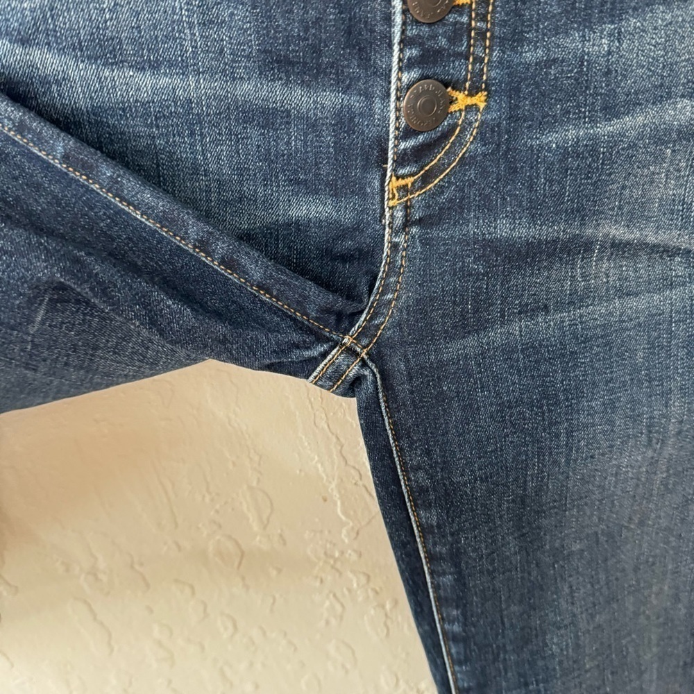 Veronica Beard Ankle Carolyn 10” Baby Bootcut Red Blue Elastic Waist Trim 26 - Picture 6 of 13